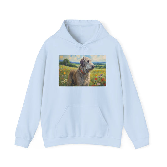 Irish Wolfhound Unisex 50/50 Hooded Sweatshirt