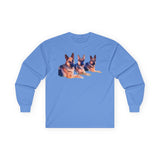 German Shepherd 'Trio' Unisex Cotton Long Sleeve Tee