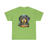 Dachshund 'Doxie #2' Unisex Heavy Cotton Tee