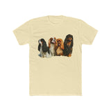 King Charles Spaniels 'Cavalier Club' Men's Fitted Cotton Crew Tee