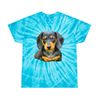 Dachshund 'Doxie 2' Unisex Cotton Tie-Dye Tee, Cyclone