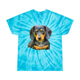 Dachshund 'Doxie 2' Unisex Cotton Tie-Dye Tee, Cyclone