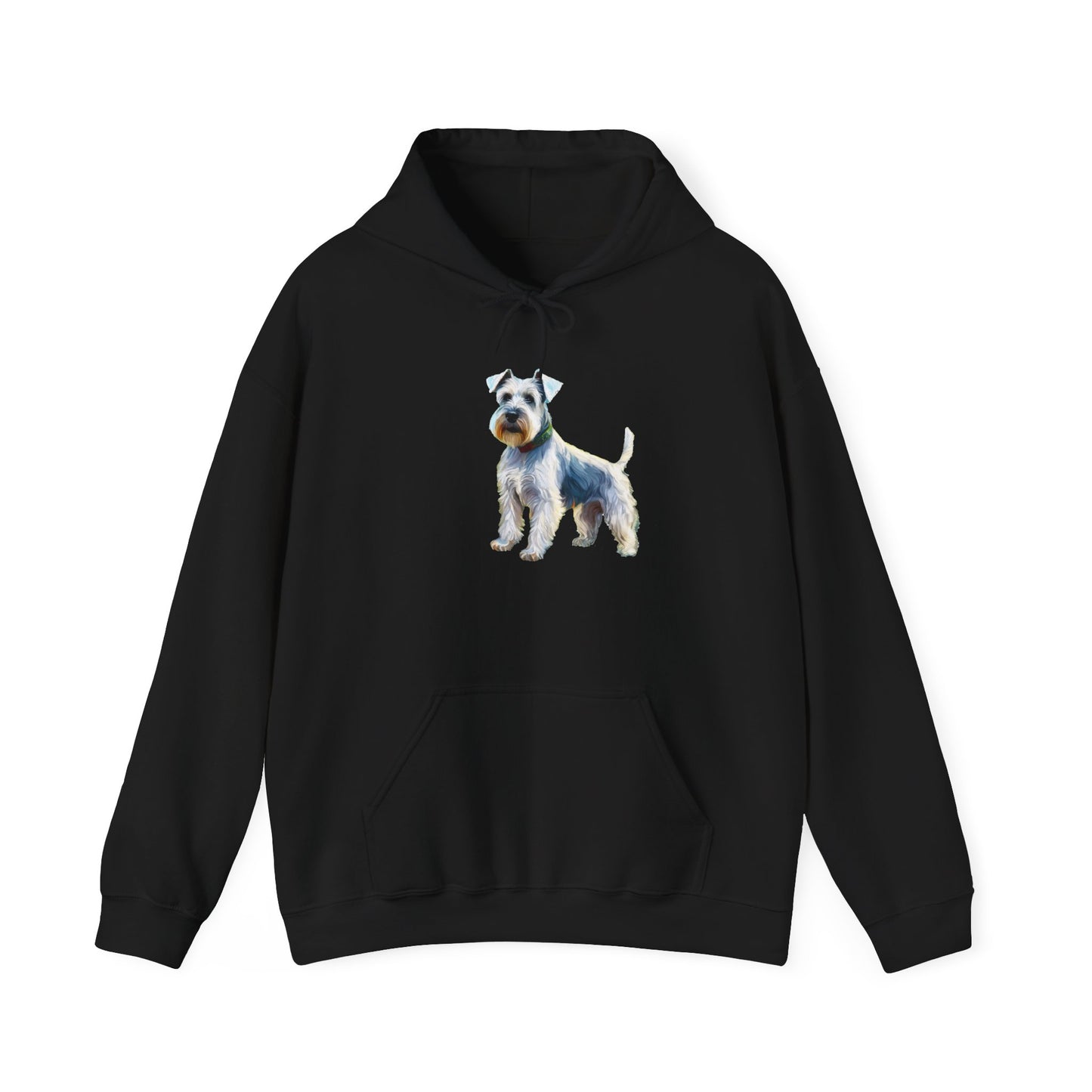 White Schnauzer Unisex 50/50 Hooded Sweatshirt