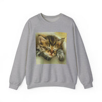 Sleepy Brucie the Cat - Unisex 50/50 Crewneck Sweatshirt