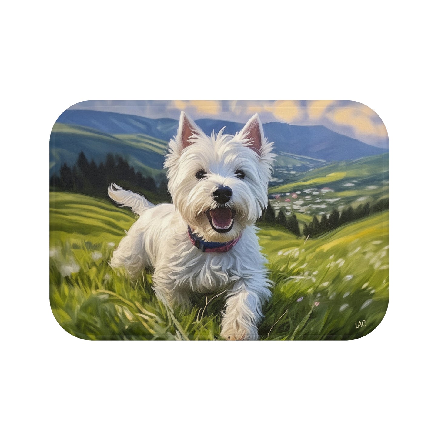 Westie #2 - West Highlands Terrier Bathroom Rug Mat