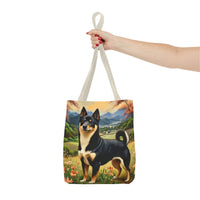 Black & Tan Shiba Inu  -  Polyester Tote Bag (AOP)