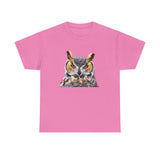 Great Horned Owl  'Hooty' Unisex Heavy Cotton Tee