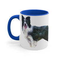 Border Collie Accent Coffee Mug, 11oz (Size: 11oz)