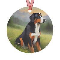 Swiss Mountain Dog Metal Ornaments