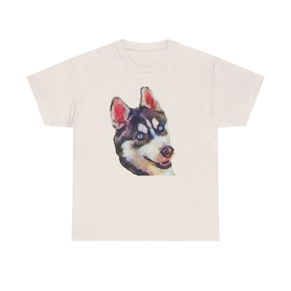 Siberian Husky 'Iditarod' Unisex Heavy Cotton Tee