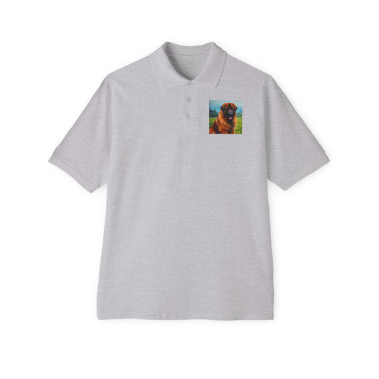 Leonberger  -  Men's Piqué Polo Shirt - Casual Pet Lover's Shirt