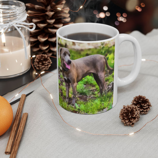 Blue Lacy 'Tex' Ceramic Mug - Sips of Texas Charm