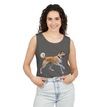 Korean Jindo Unisex Relaxed Fit Garment-Dyed Tank Top