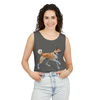 Korean Jindo Unisex Relaxed Fit Garment-Dyed Tank Top