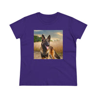 Dutch Sheepdog Women's Fine Art Midweight Cotton Tee