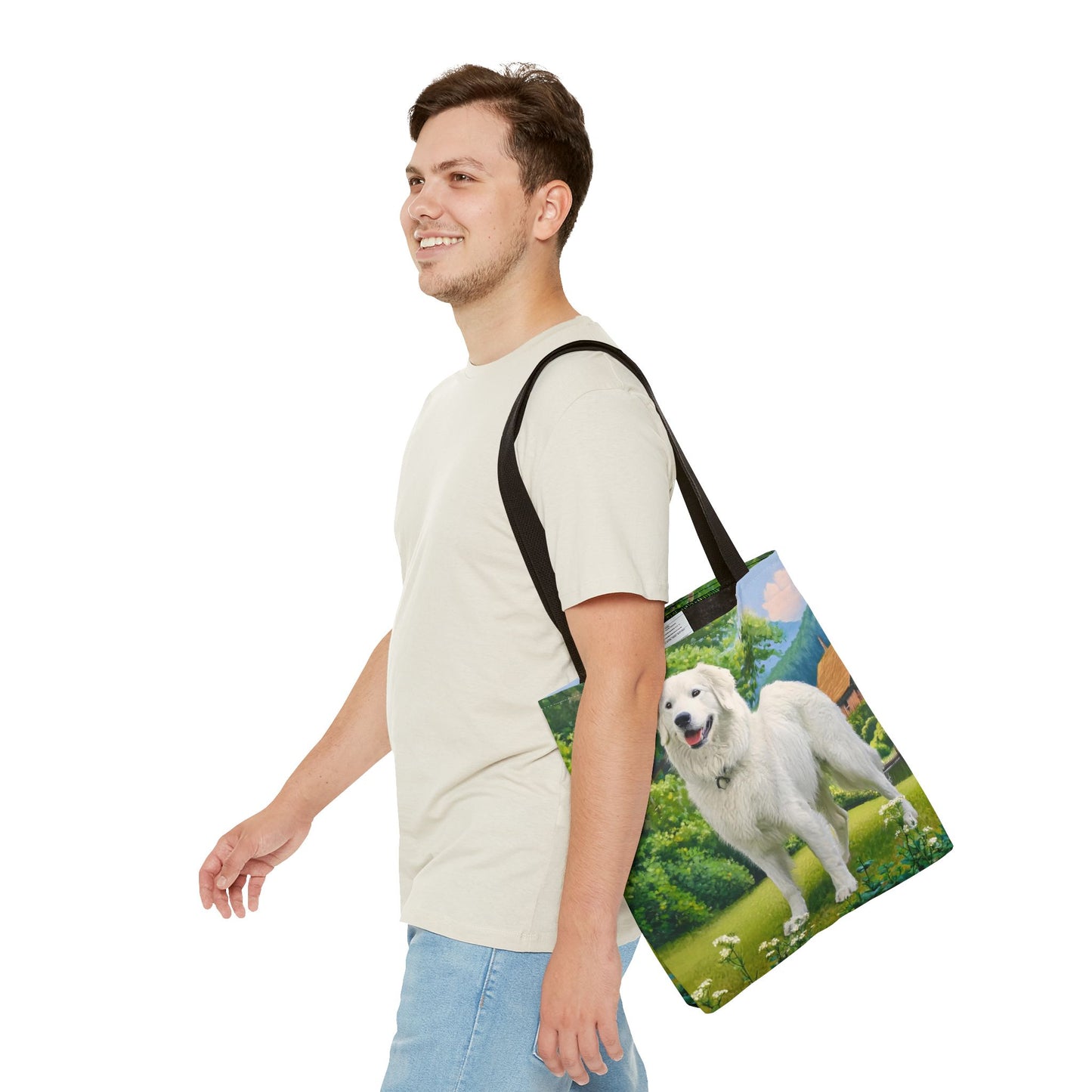 Hungarian Kuvasz Canvas Tote Bag — Kuvasz Dog Print