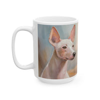 Xoloitzcuintli "Mexican Hairless' Ceramic Mug , 2 sizes