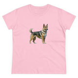 Swedish Vallhund  Women's Midweight Cotton Tee