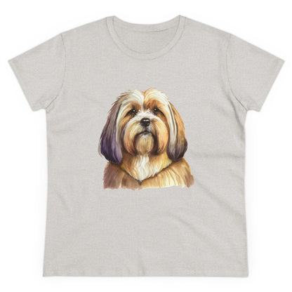 Lhasa Apso Women's Midweight Cotton Tee