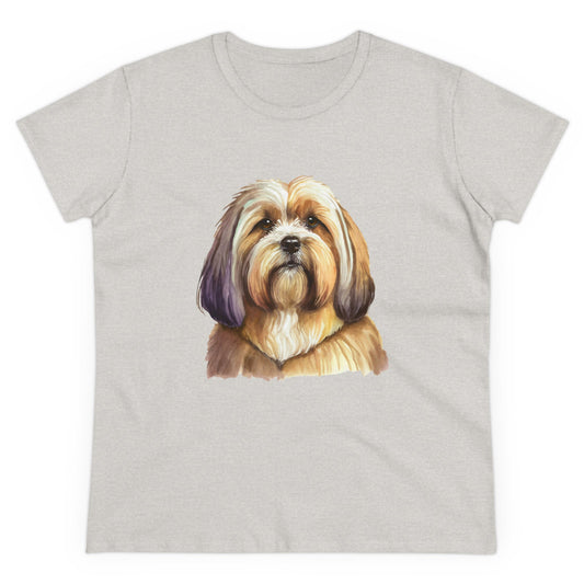 Lhasa Apso Women's Midweight Cotton Tee