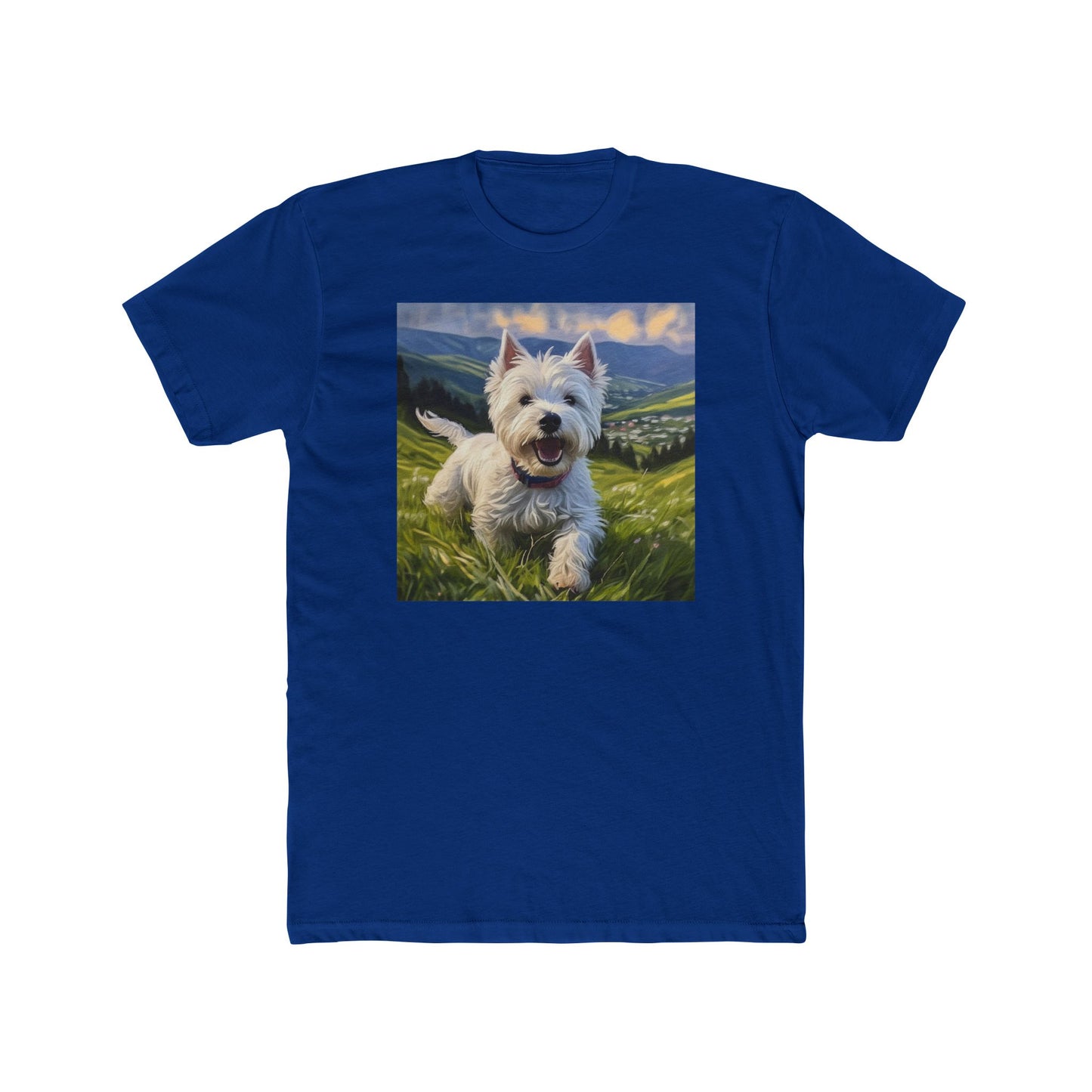 Westie #2 - Fearless West Highland Terrier Men's Fitted Cotton Crew Tee