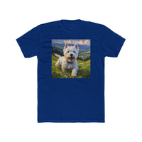 Westie #2 - Fearless West Highland Terrier Men's Fitted Cotton Crew Tee