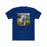 Westie #2 - Fearless West Highland Terrier Men's Fitted Cotton Crew Tee