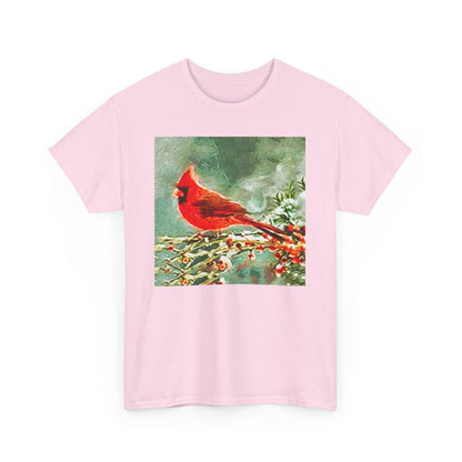 Winter Cardinal  -  Classic Heavy Cotton Tee