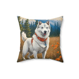 Yakutian Laika  Spun Polyester Throw Pillow