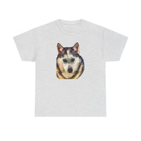 Siberian Husky 'Sacha' Unisex Heavy Cotton Tee