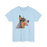 Blue Heeler - Australian Cattle Dog 'Percy' Unisex Heavy Cotton Tee