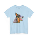 Blue Heeler - Australian Cattle Dog 'Percy' Unisex Heavy Cotton Tee