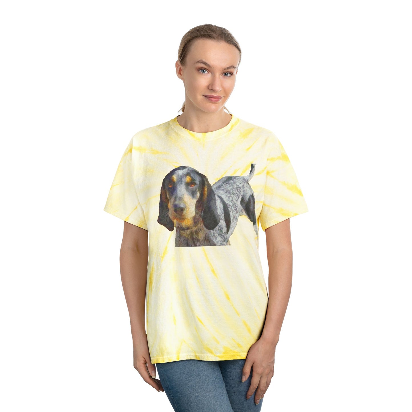 Bluetick Coonhound Unisex Cotton Tie-Dye Tee, Cyclone