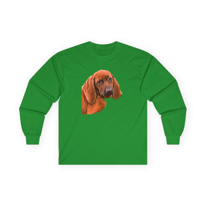 Redbone Coonhound - Unisex Cotton Long Sleeve Tee