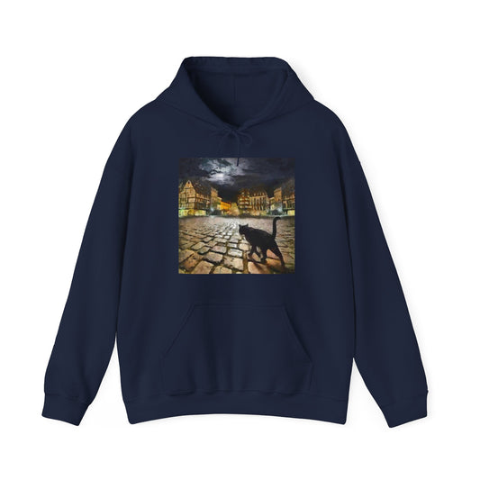 Night Cat Prowling - Unisex 50/50 Hoodie