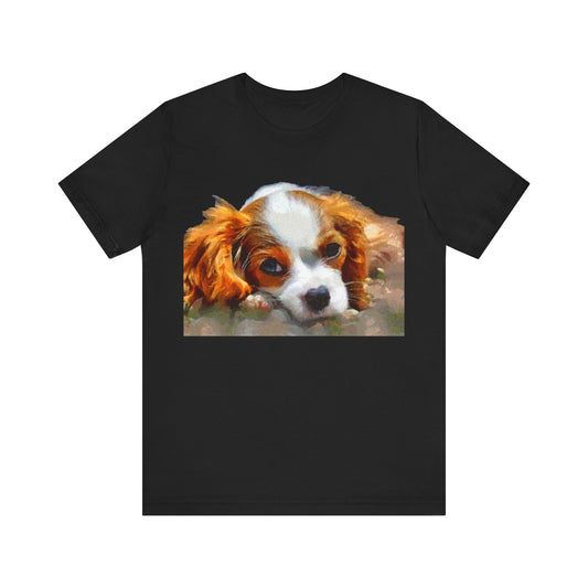 King Charles Spaniel 'Puppy #1' Unisex Jersey Short Sleeve Tee