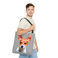 Chic Rat Terrier Polyester Tote Bag
