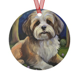 Lhasa Apso  Christmas Tree  Metal Ornaments