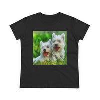 Westies - West Highland Terriers Women's Midweight Cotton Tee