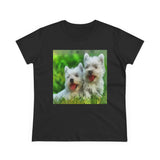 Westies - West Highland Terriers Women's Midweight Cotton Tee