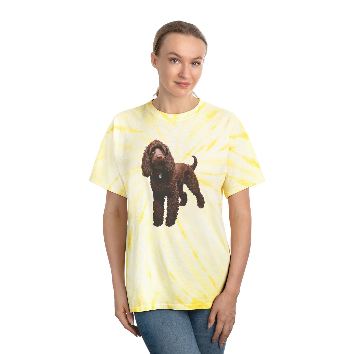 Irish Water Spaniel Tie-Dye Tee, Cyclone
