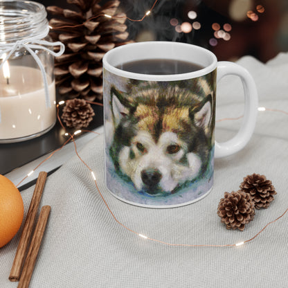 Eyak the Alaskan Malamute Ceramic Mug 11oz