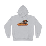 Dachshund 'Weiner Dog' Unisex Fleece Lined Pullover Hoodie Sweatshirt