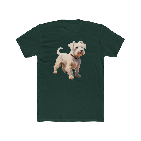 Sealyham Terrier Men's Fitted Cotton Crew Tee