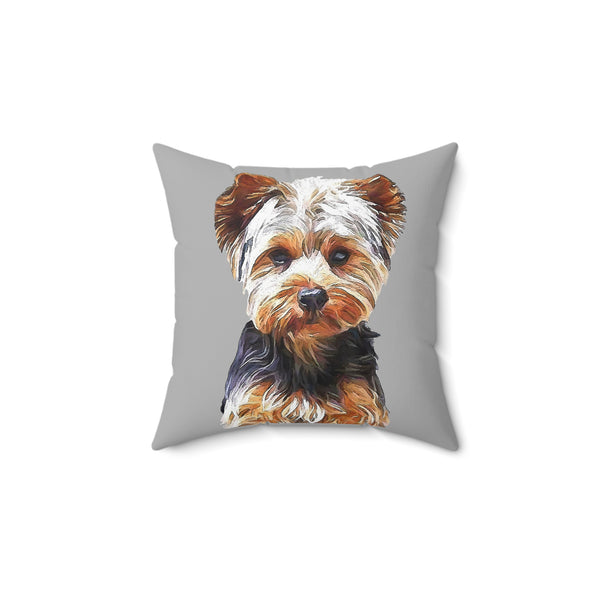Yorkshire Terrier (Yorkie) 'Lipis'   -  Spun Polyester Throw Pillow