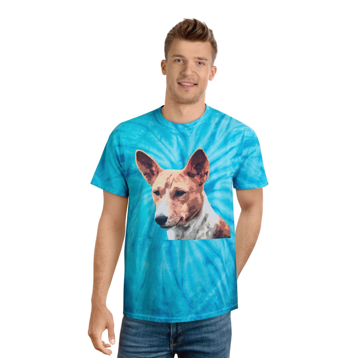 Basenji Unisex Cotton Tie-Dye Tee, Cyclone