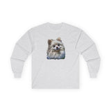 Pomeranian 'Snowball' Unisex Cotton Long Sleeve Tee