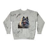 Keeshond Colourful Chaos Crewneck Sweatshirt