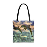 Dolphins 'Flip and Flop'  -  Tote Bag