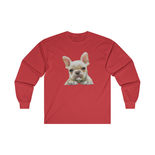 French Bulldog '#2' Unisex Cotton Long Sleeve Tee
